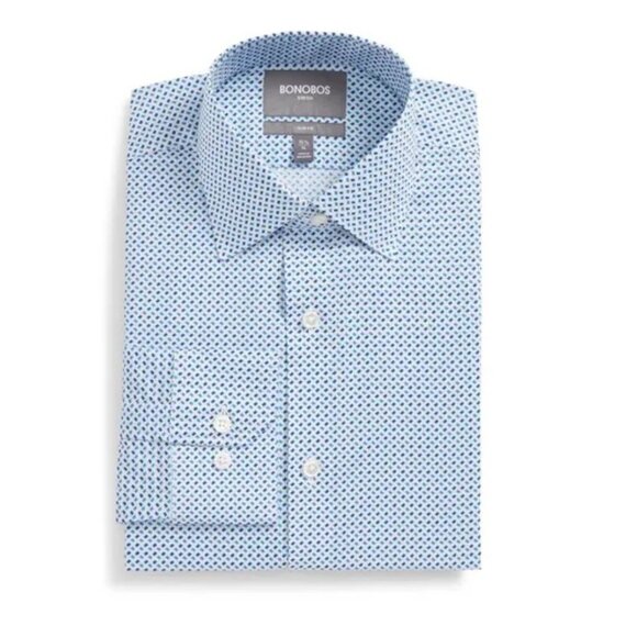Bonobos Men's Easton Slim Fit Geometric Print Dress Shirt - Picture 2 of 6